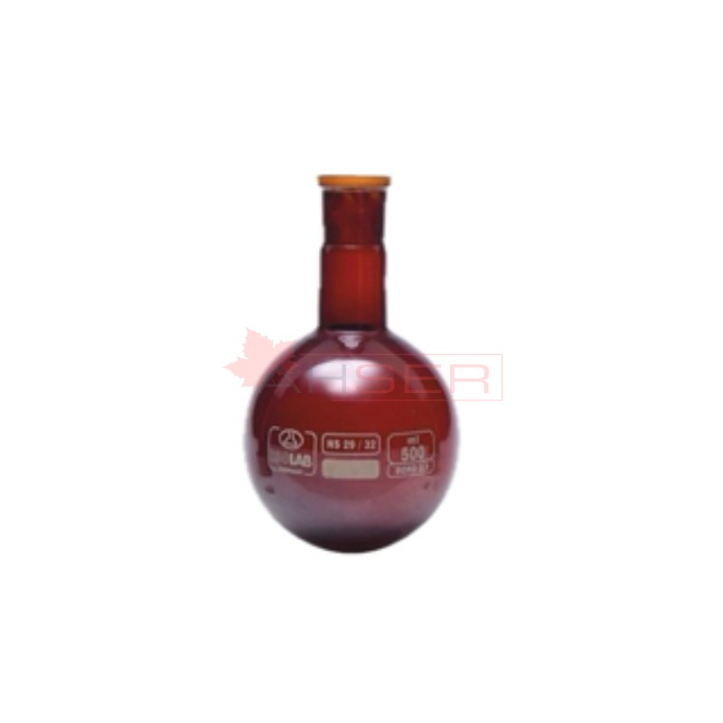 balon - dibi yuvarlak - amber - şilifli - 500 ml - NS29/32