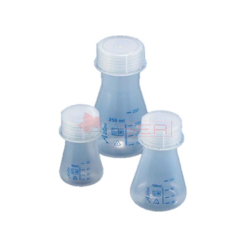 Erlenmayer Geniş Boyunlu ( PP) Vida kapaklı Şeffaf, Dereceli 100 ml