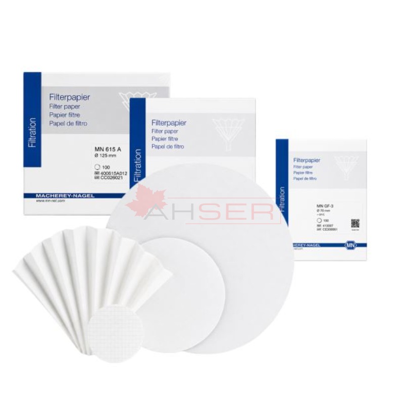 filtre kağıdı - kalitatif - M&Nagel - 110 mm - siyah bant - hızlı akış hızı