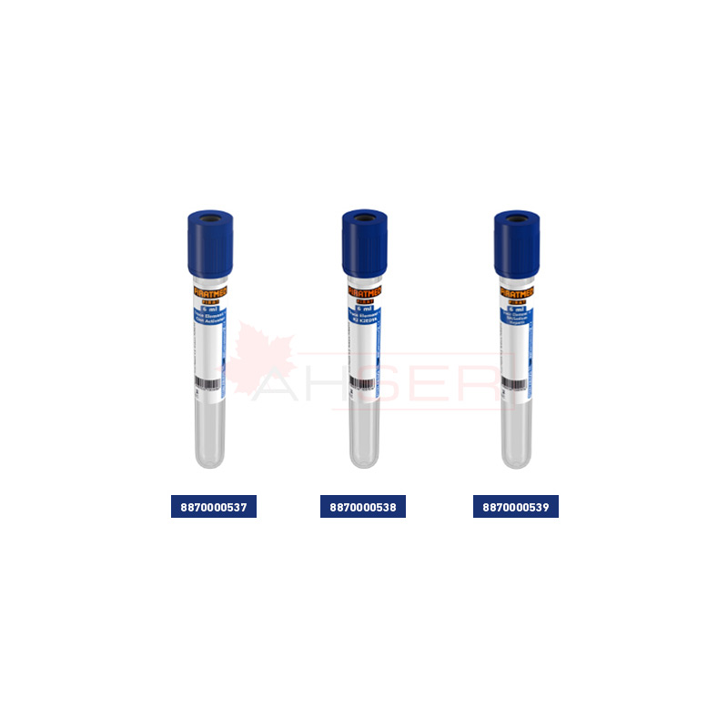 Fıratmed Eser Element K2 Edta / 13x100 mm / 6 ml hacimli / Koyu mavi kapaklı / Steril