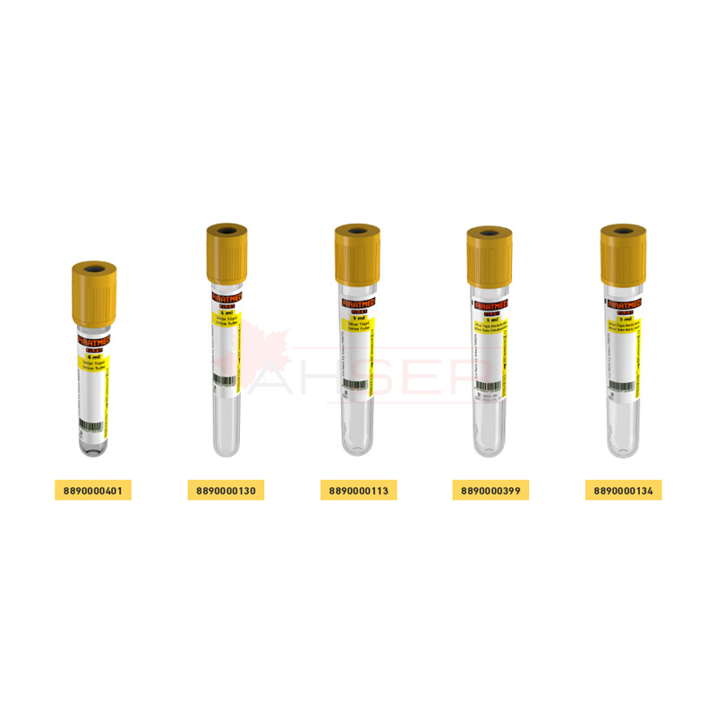 Fıratmed İdrar Tüpü / 13x100 mm / 6 ml hacimli / Sarı kapaklı / Steril