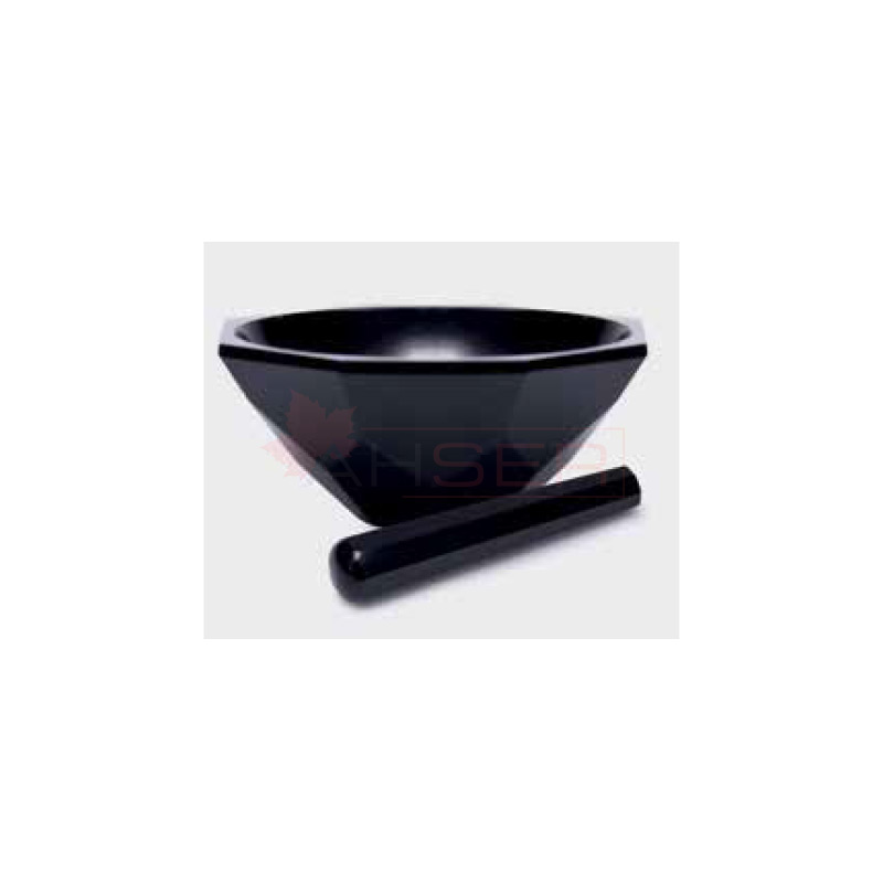 İsolab Havan Set "Siyah Agat" Standart Form 140 ml
