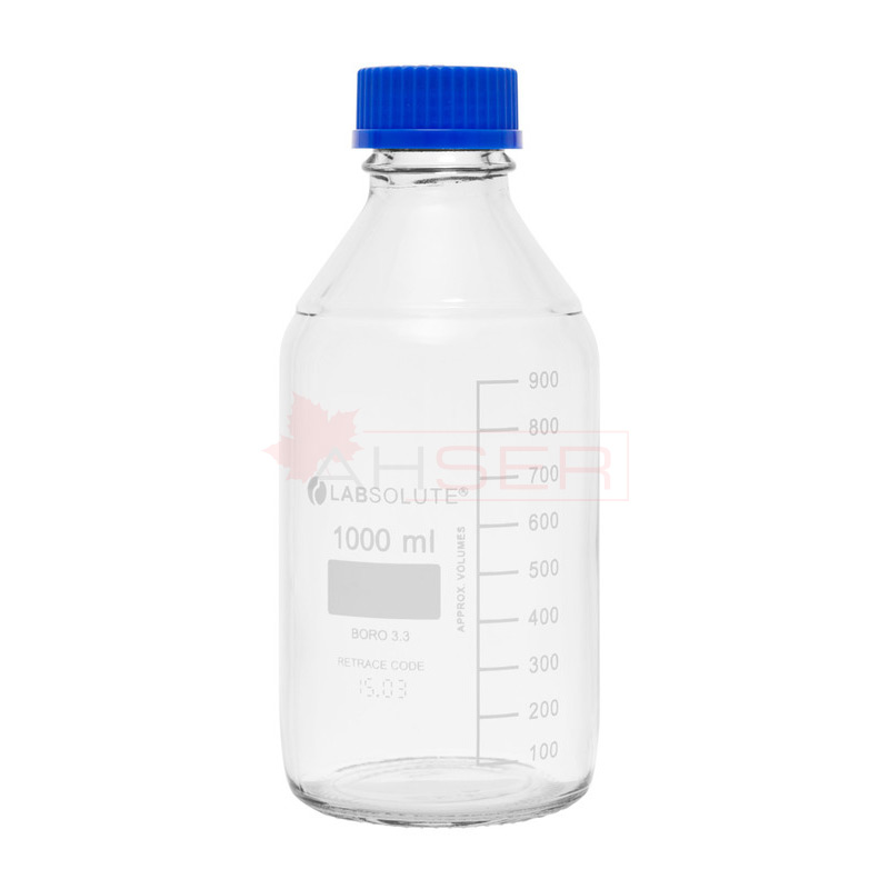 Mavi Vida Kapaklı Otoklavlanabilir Şişe 1000 ml