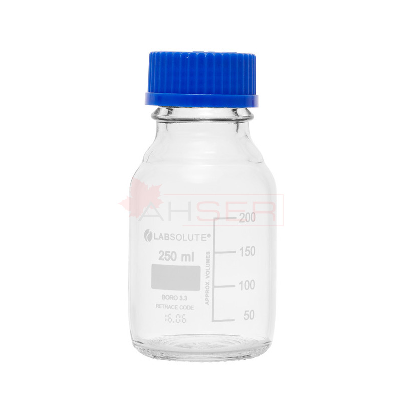 Mavi Vida Kapaklı Otoklavlanabilir Şişe 250 ml