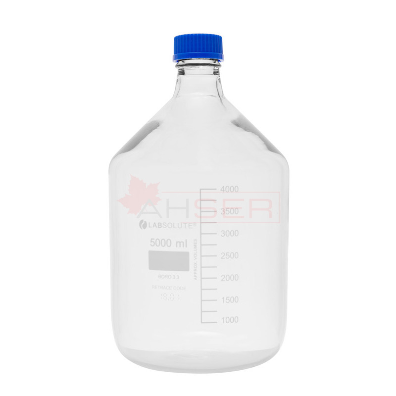 Mavi Vida Kapaklı Otoklavlanabilir Şişe 5000 ml