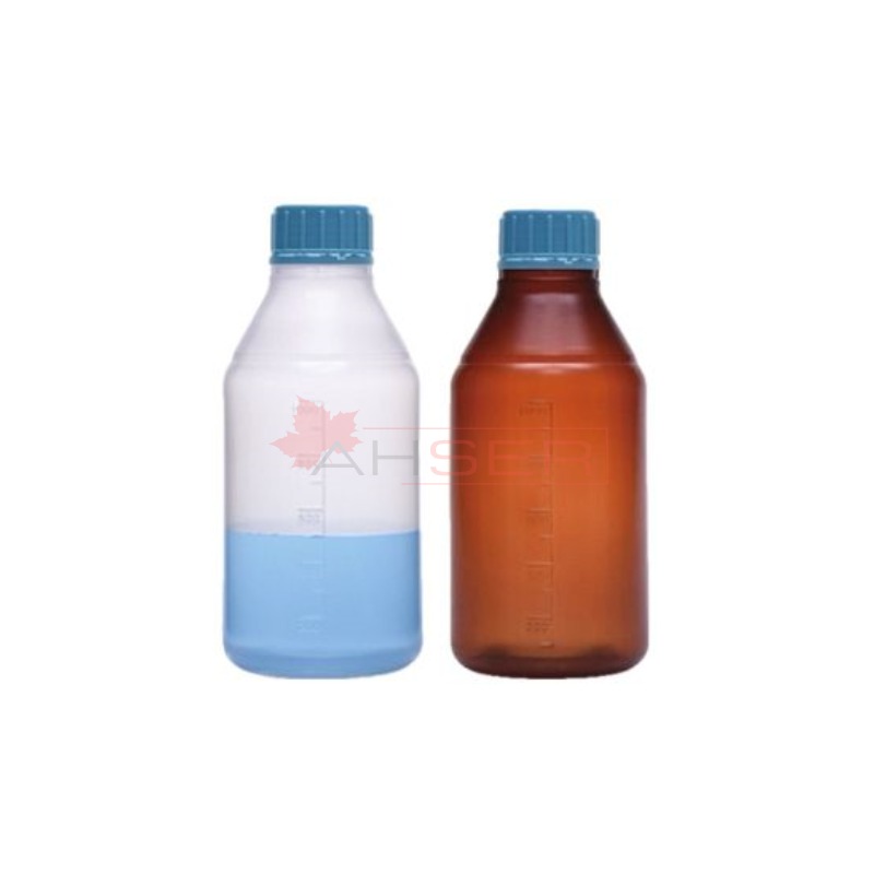 şişe - ISO - vida kapaklı - orta boyun - P.P - şeffaf - 500ml