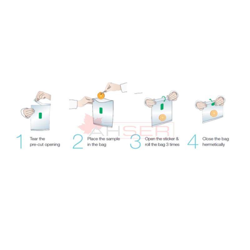 Stomacher Poşeti, RollBag , Tek Tek Steril,  25 x 38 cm 2800 ml