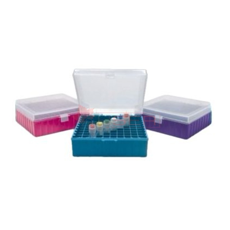 tüp kutusu - P.P - 100 delikli - menteşeli - rubi