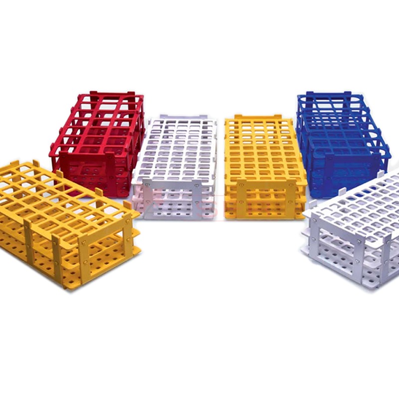 tüp standı - demonte - P.P - 84 delik - 13 mm tüpler için - kırmızı