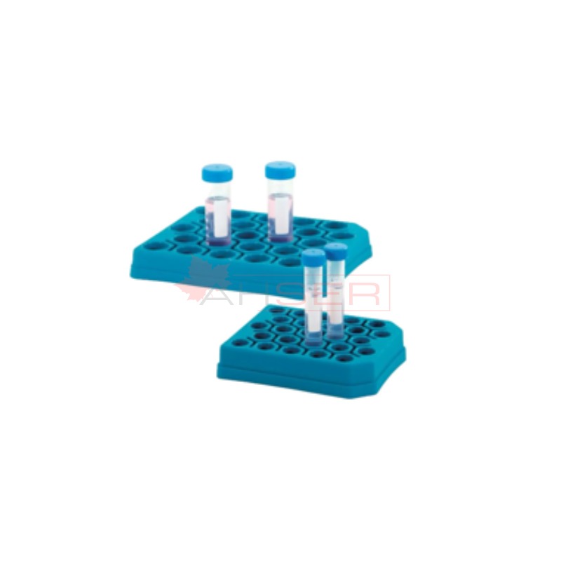 tüp standı - P.P - bas & bırak model - 50 ml tüpler için - mavi